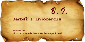 Barbél Innocencia névjegykártya
